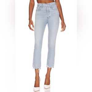 Agolde Riley High Rise Straight Crop in Bitter Sz 23”